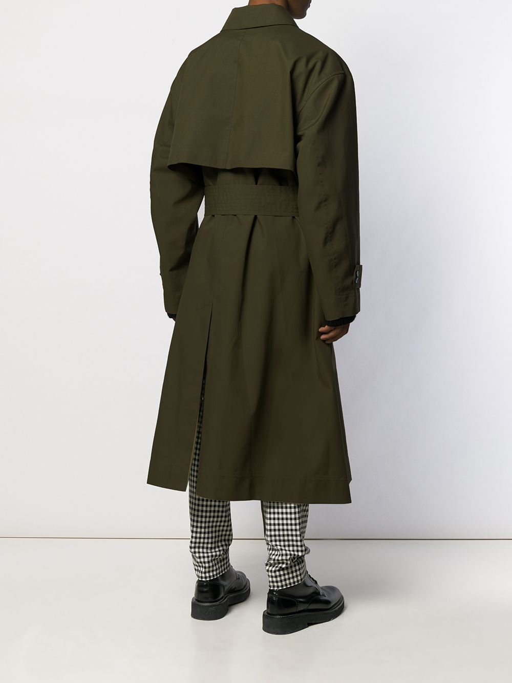 AMI Paris Oversized Belted Trench Coat - Farfetch
