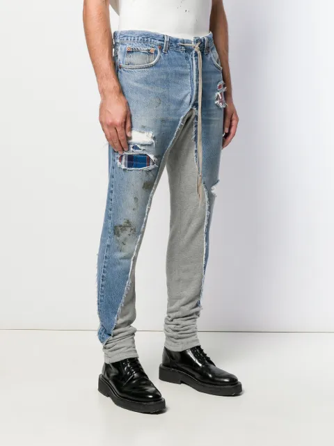 GREG LAUREN DENIM SWEATER LONG TROUSERS