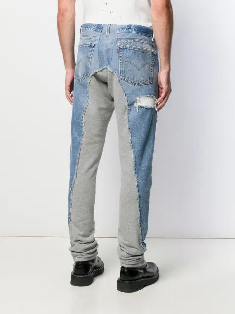 GREG LAUREN DENIM SWEATER LONG TROUSERS