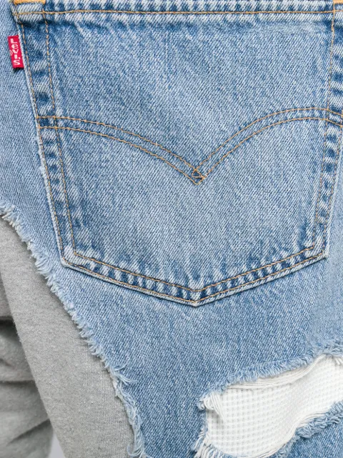 GREG LAUREN DENIM SWEATER LONG TROUSERS