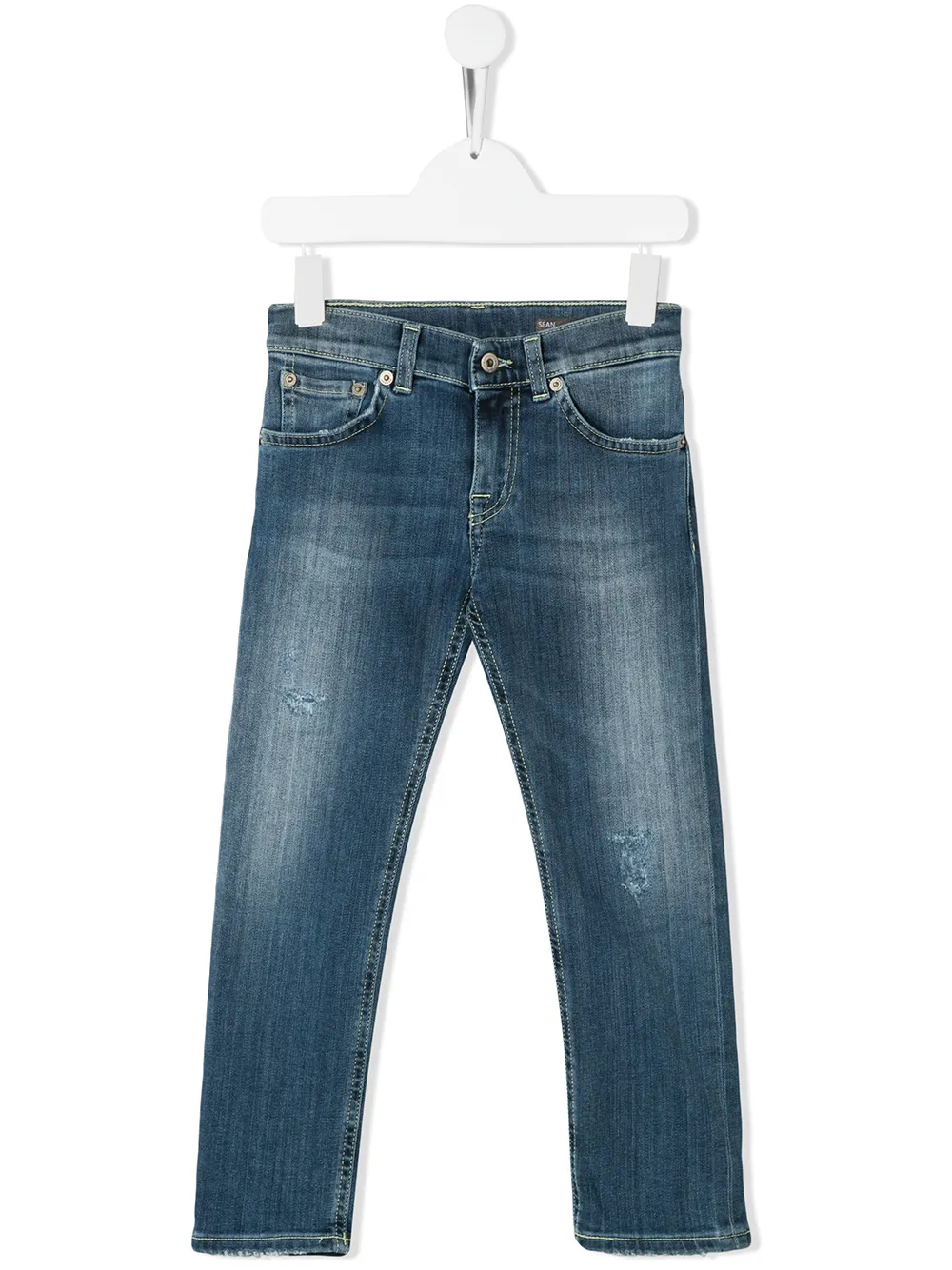 Dondup Kids джинсы прямого кроя с эффектом потертости Dondup Kids джинсы прямого кроя с эффектом потертости