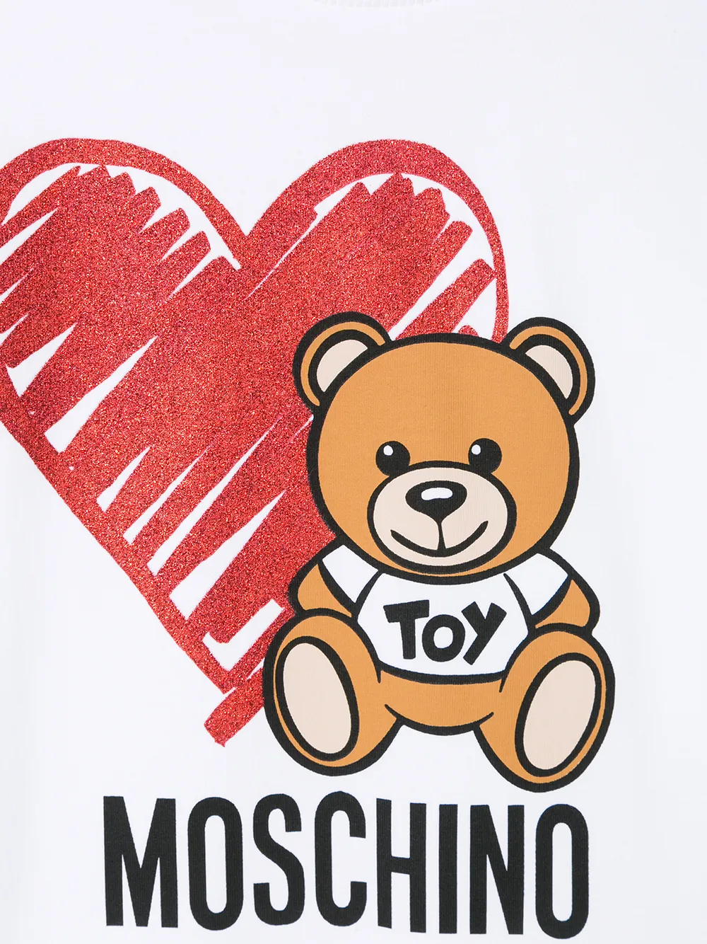 фото Moschino kids платье-футболка с принтом