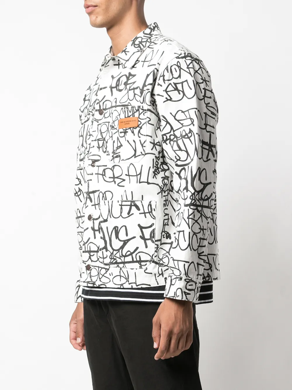 Supreme Jas met print Wit