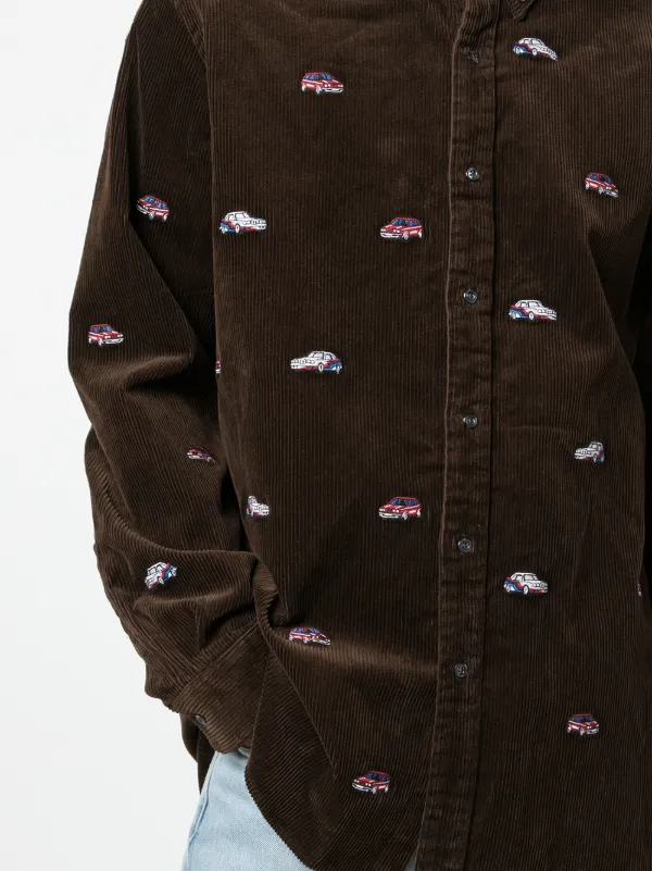 Palace x Ralph Lauren Embroidered GTI Shirt | Brown | FARFETCH