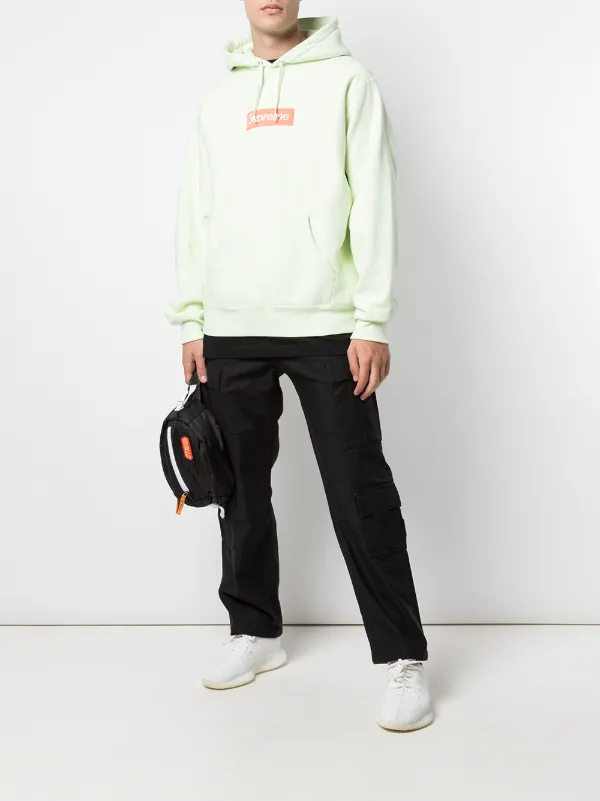 supreme lime box logo hoodie