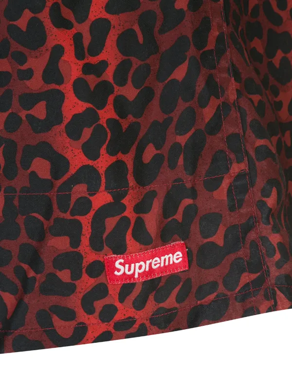 supreme leopard water shorts