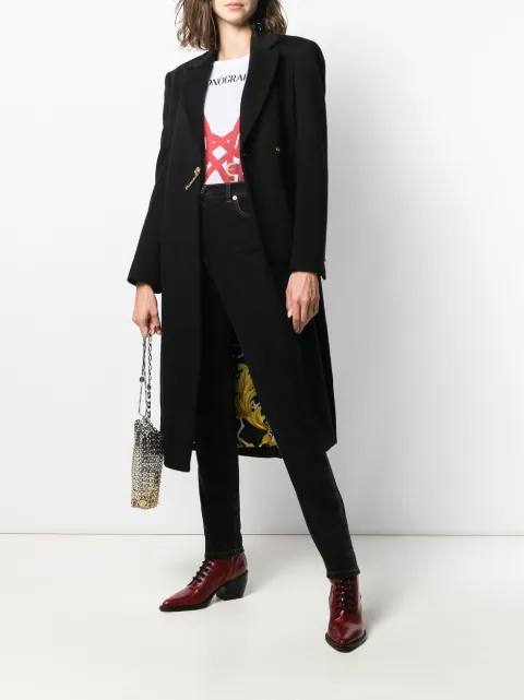 VERSACE SAFETY PIN BARROCO LINING COAT