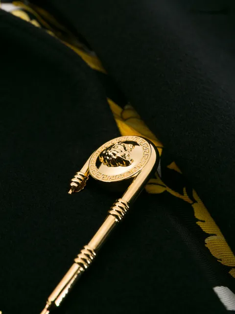 VERSACE SAFETY PIN BARROCO LINING COAT