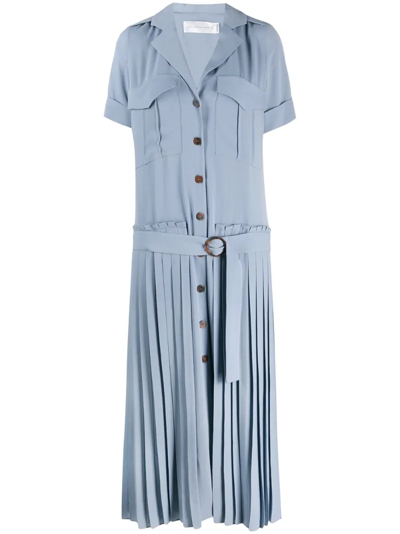 Victoria Beckham Dresses PLEATED LONG SHIRT DRESS