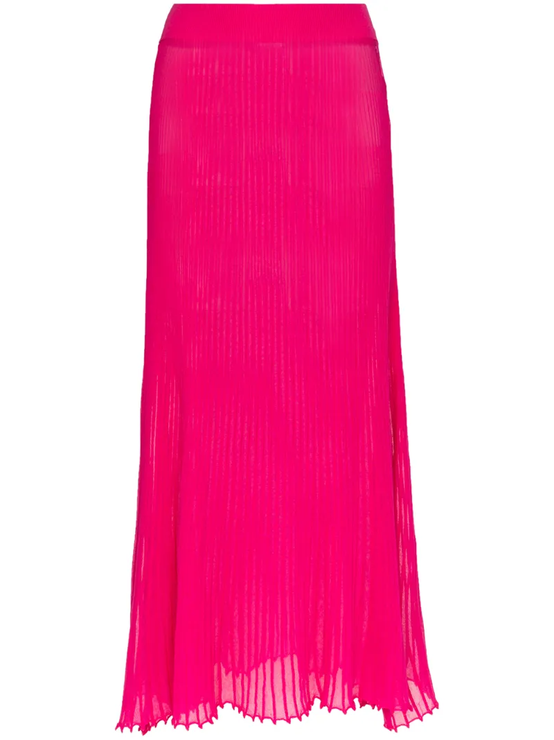 JACQUEMUS HELADO SHEER KNITTED SKIRT