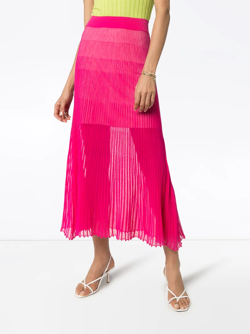 JACQUEMUS HELADO SHEER KNITTED SKIRT