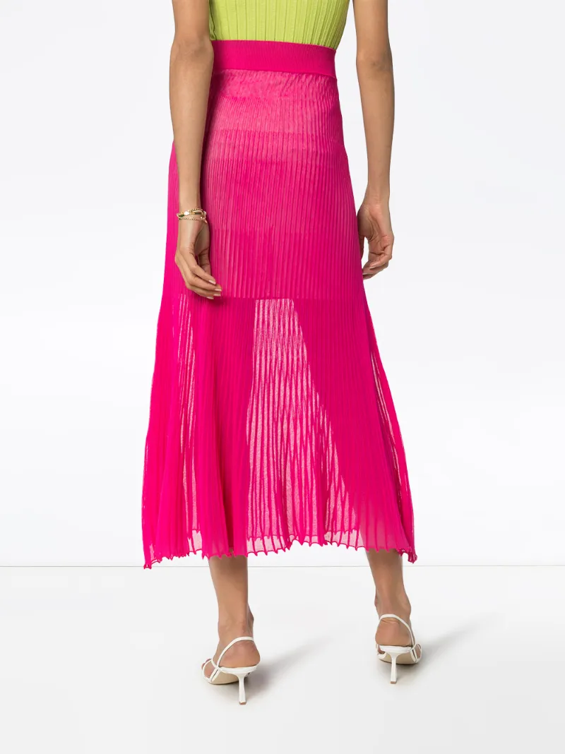 JACQUEMUS HELADO SHEER KNITTED SKIRT