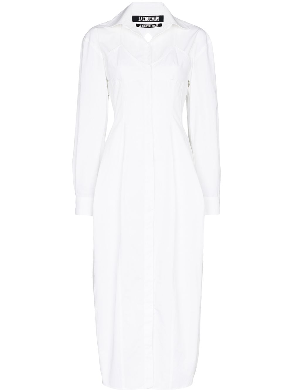 designer white shirt dress