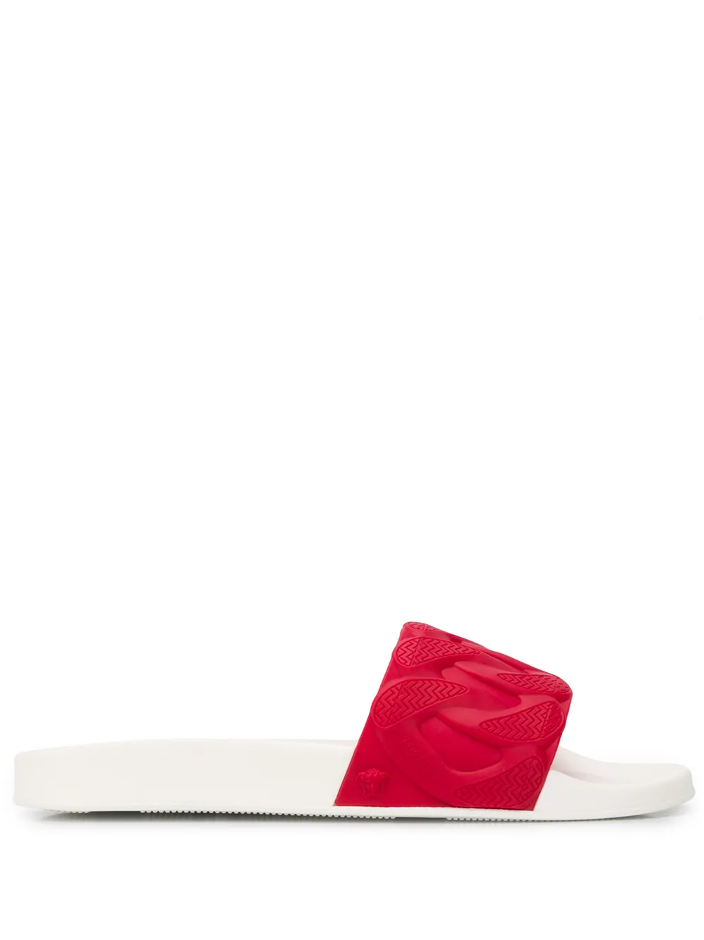 red versace flip flops