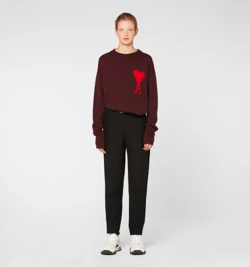 Crewneck Sweater With Ami De Coeur Logo 