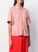 AMI Paris striped short-sleeve shirt