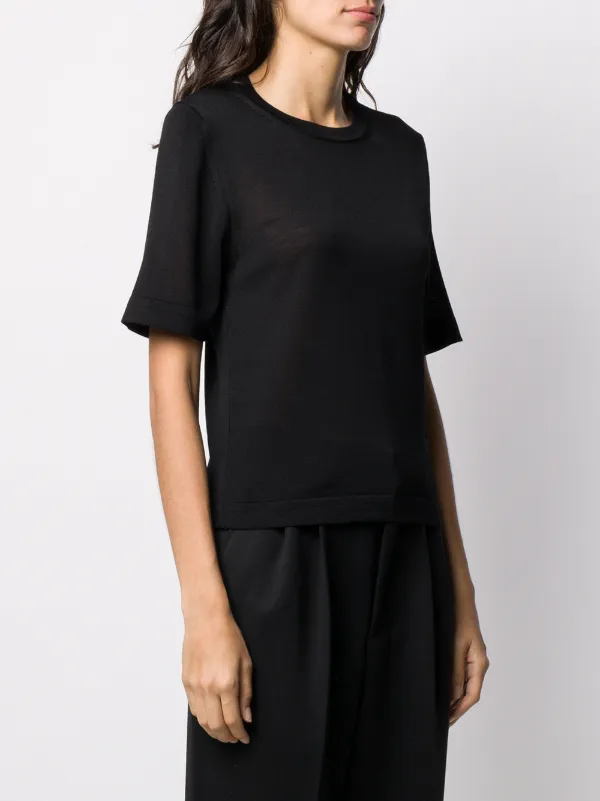 AMI Paris Crew Neck Short Sleeve Jumper - Black