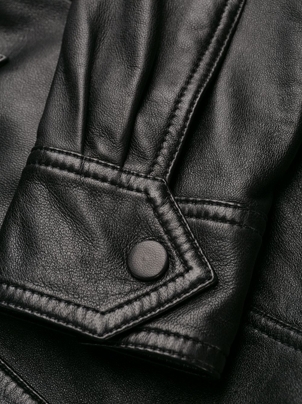 AMI Paris Smooth Leather Overshirt - Farfetch