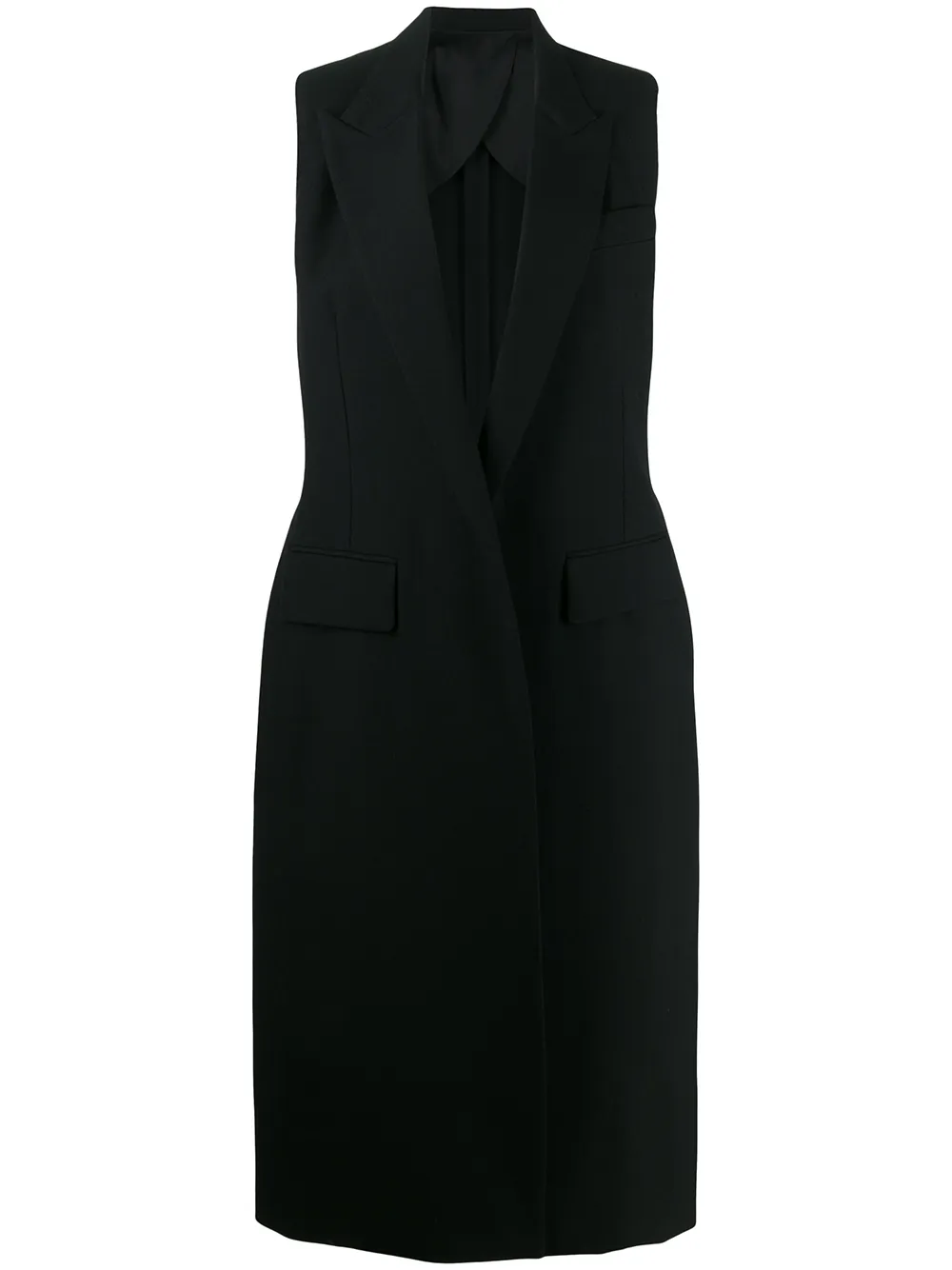 

AMI Paris sleeveless trench coat - Negro