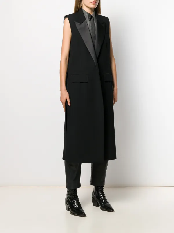 AMI Paris black sleeveless long-line 