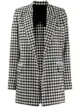 Image 1 of AMI Paris gingham buttonless long blazer