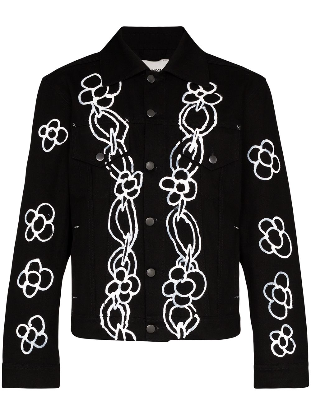 Shop Liam Hodges Alfie Chain Print Jacket In Black