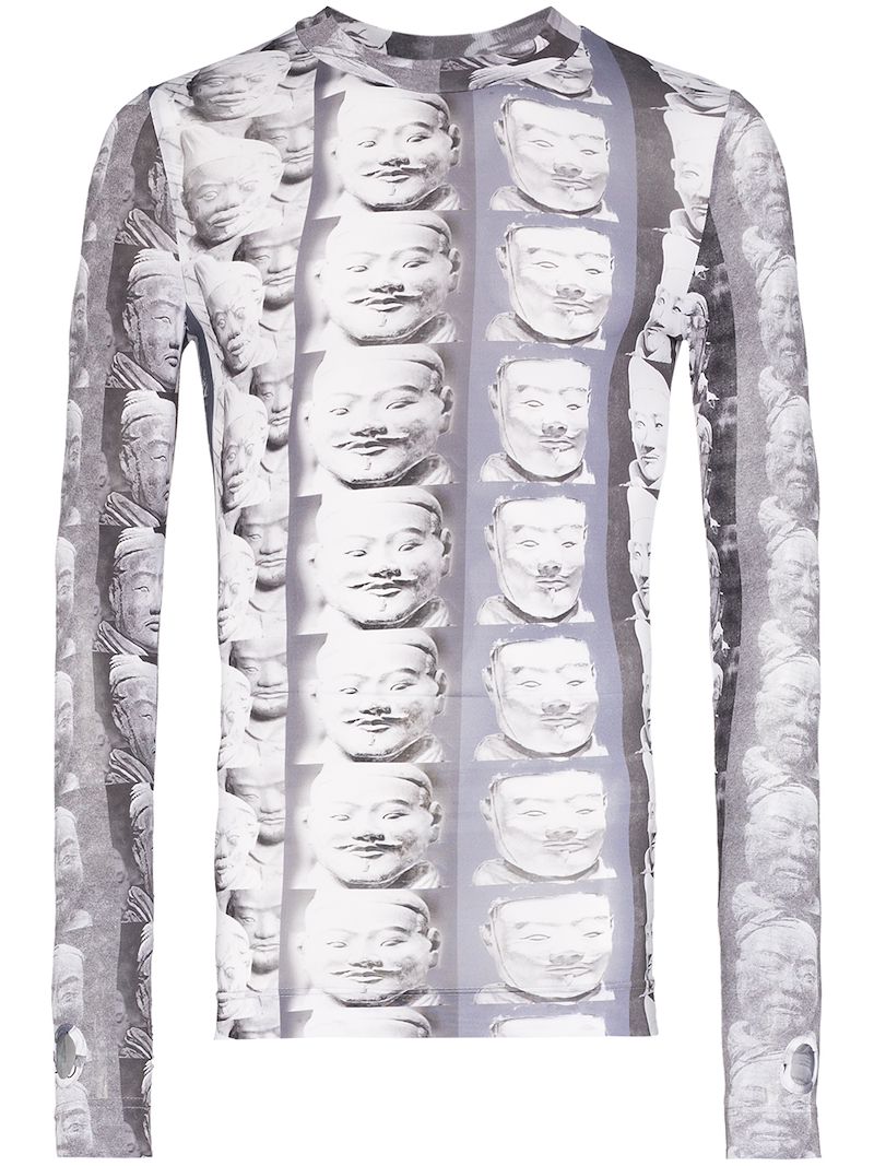 PRONOUNCE STATUE PRINT LONG-SLEEVE T-SHIRT