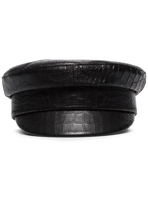 baker boy hat leather