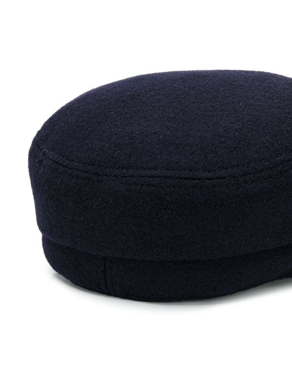 Saint Laurent Black Wool Sailor Cap Saint Laurent