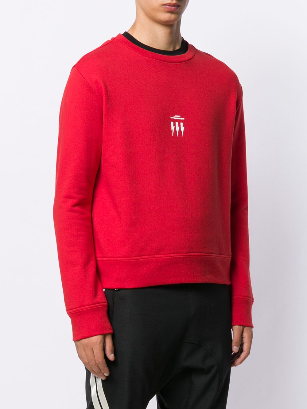 фото Neil Barrett свитер с круглым вырезом и логотипом