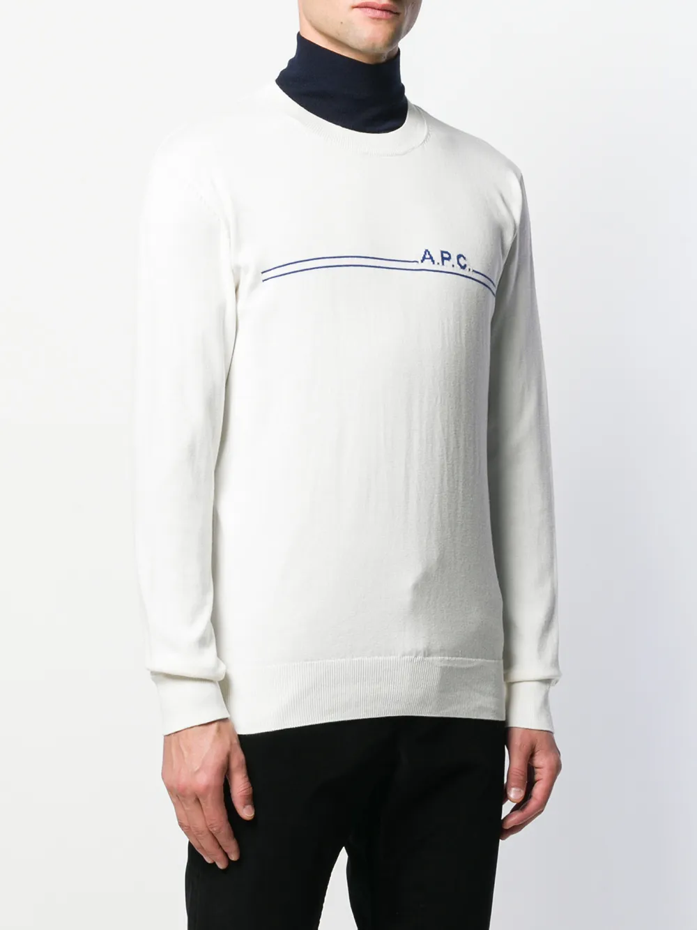  A.p.c. Pullover Mit Logo Print   Nude 