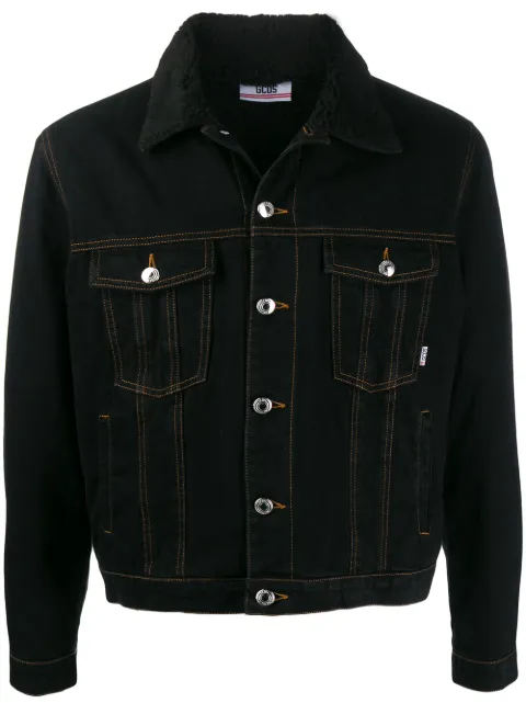 black denim jacket with fleece lining