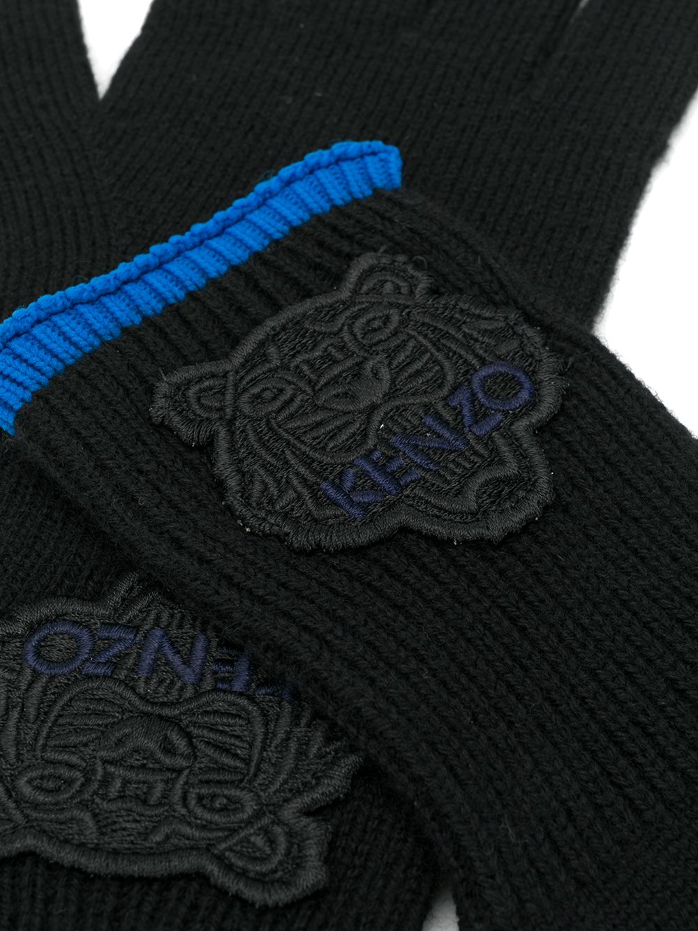 фото Kenzo трикотажные перчатки с нашивкой-логотипом