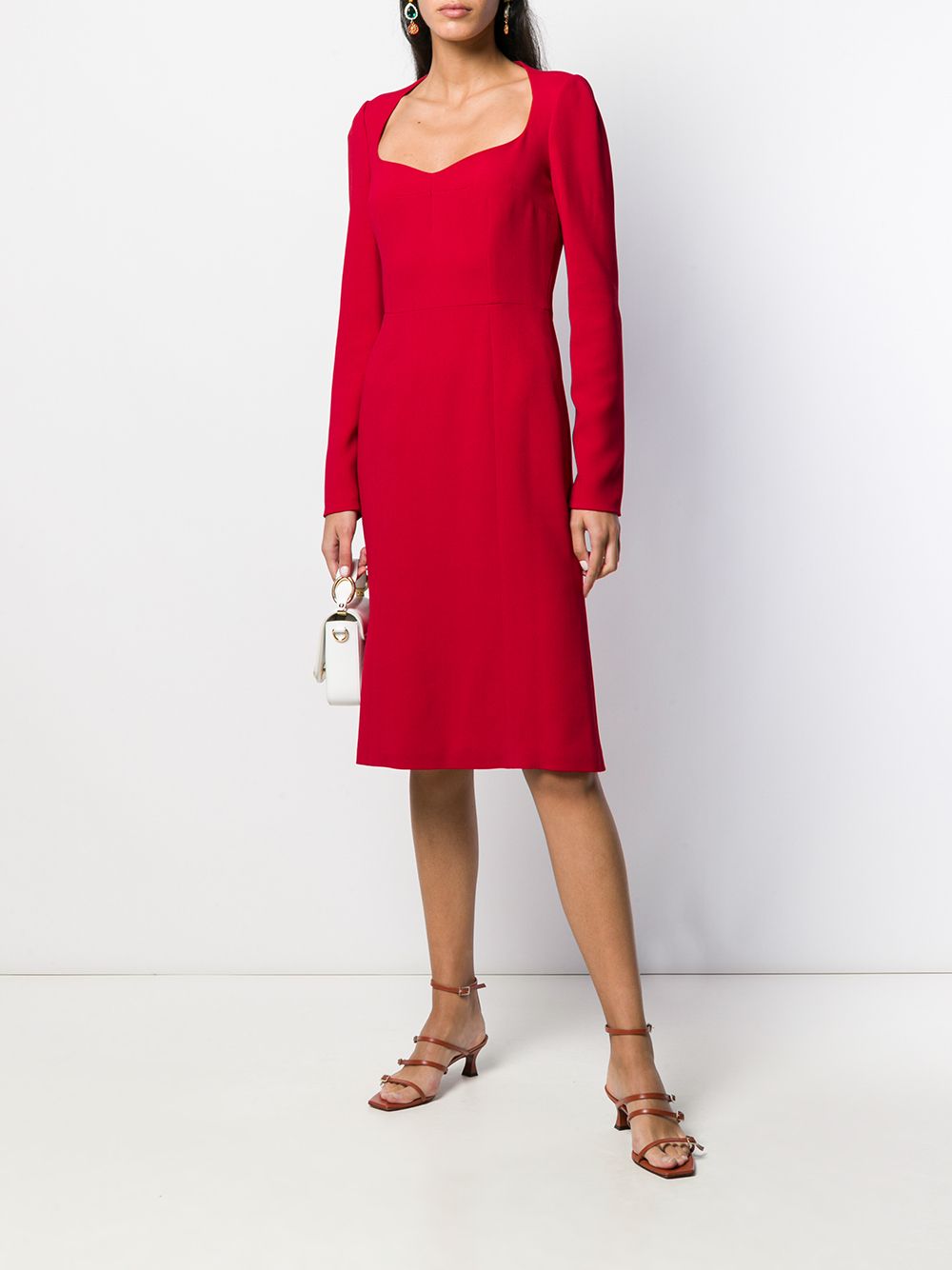 Dolce & Gabbana Jurk met V-hals - Rood