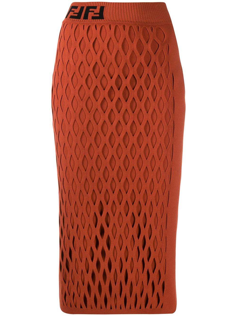 фото Fendi сетчатая юбка-карандаш