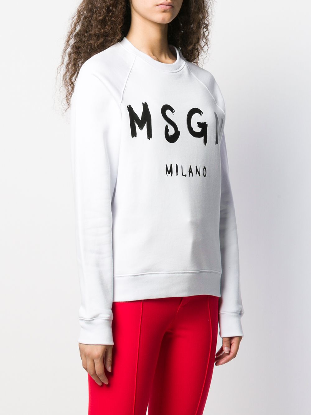 фото Msgm свитер с круглым вырезом и логотипом