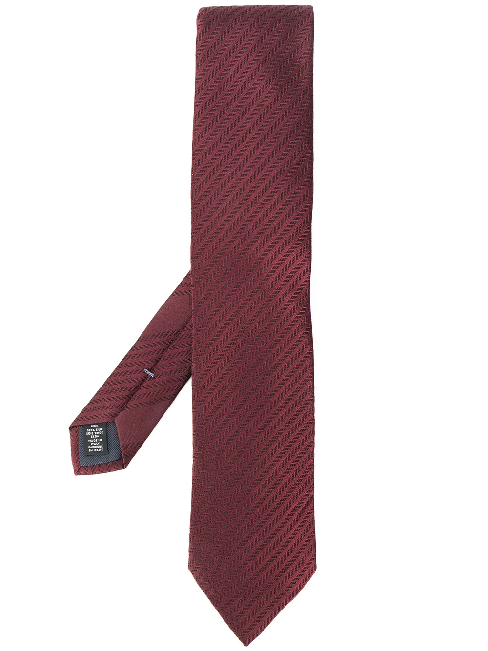 Zegna geometric embroidered tie | Red | Image 1