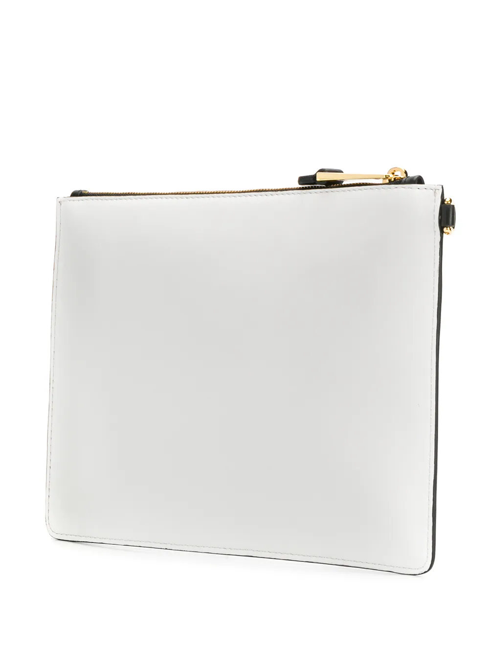 Moschino Clutch met logoprint Wit