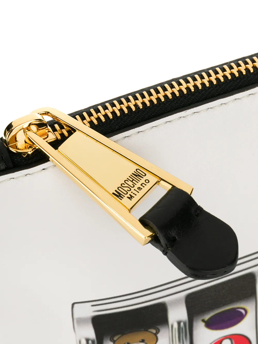 Moschino Clutch met logoprint Wit