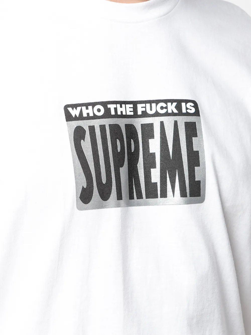 фото Supreme футболка who the f*ck