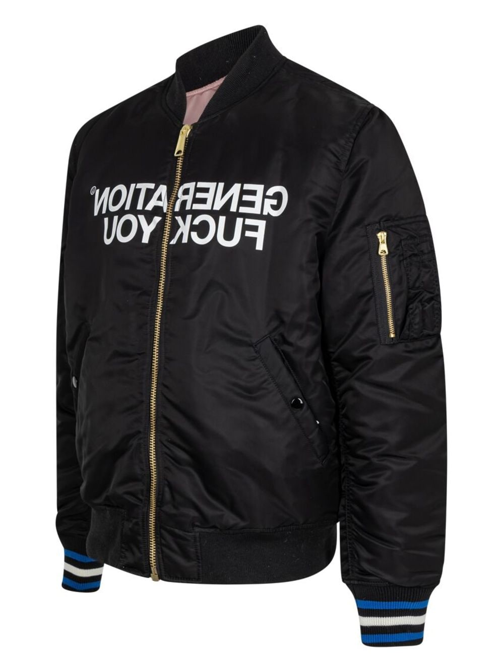 Shop Supreme Reversible Ma-1 Jacket In Black