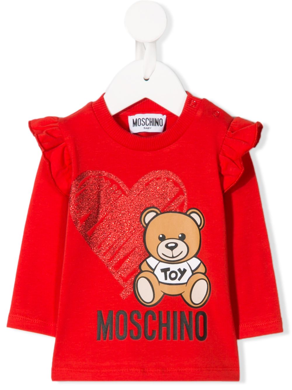 фото Moschino kids футболка teddy bear с оборками