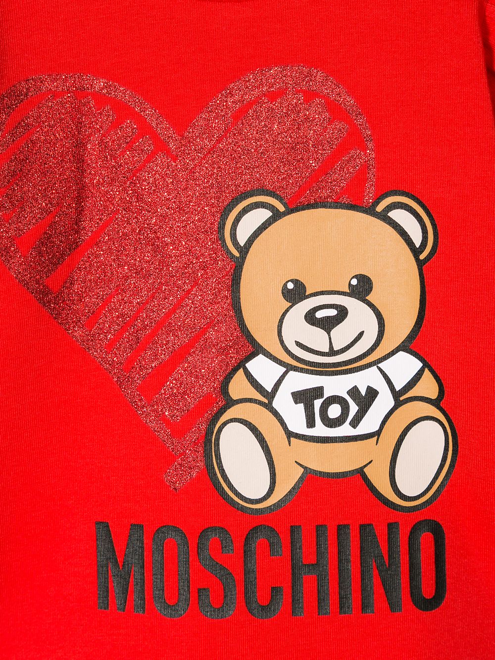 фото Moschino kids футболка teddy bear с оборками