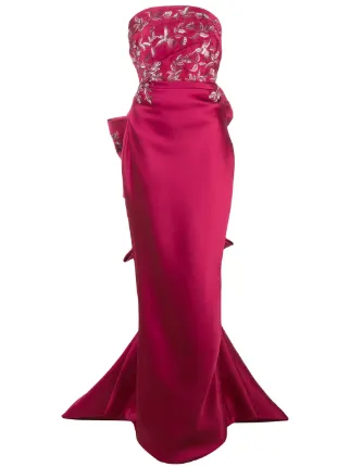 marchesa embroidered gown