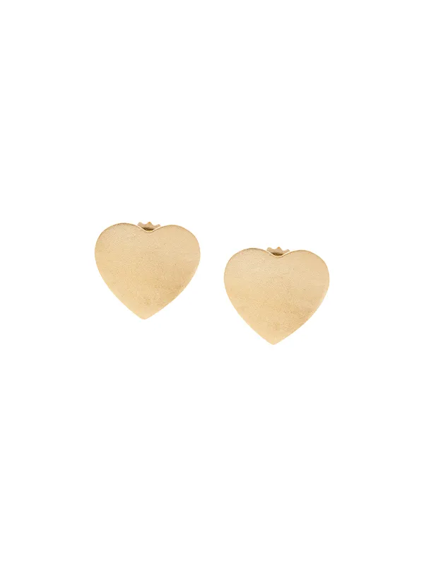 Irene Neuwirth 18kt Yellow Gold Heart Stud Earrings