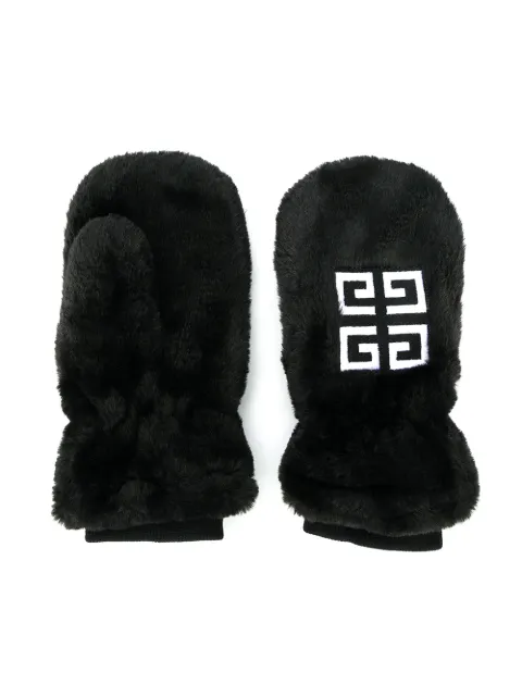 Givenchy Kids embroidered logo gloves
