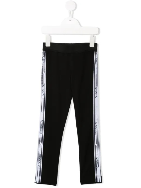 Lanvin Enfant logo print side panel leggings