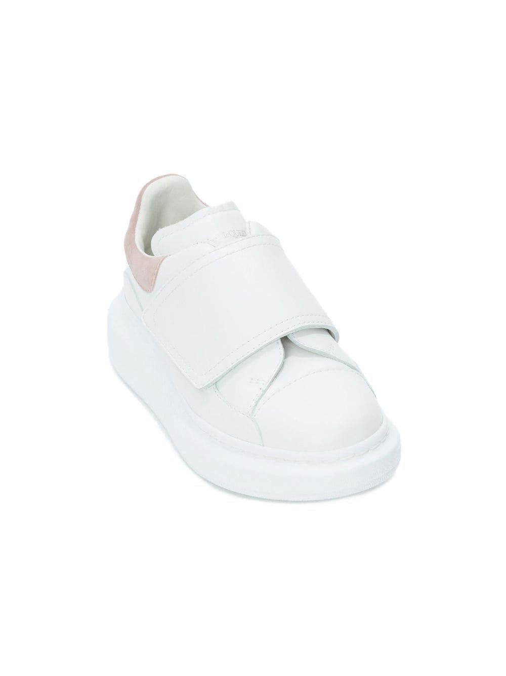 Alexander McQueen Kids touch-strap extended sole sneakers - White