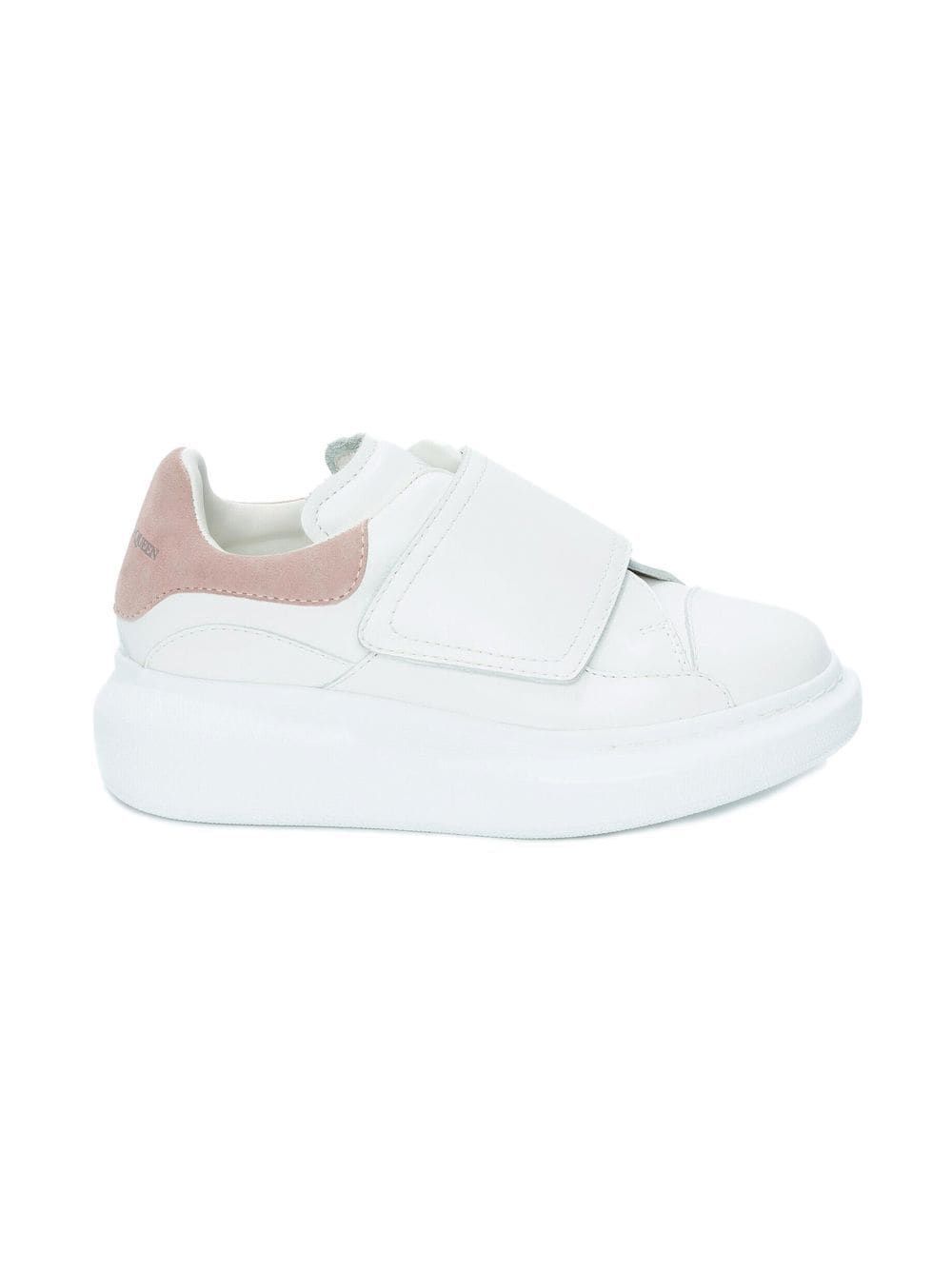 Alexander McQueen Kids touch-strap extended sole sneakers - White