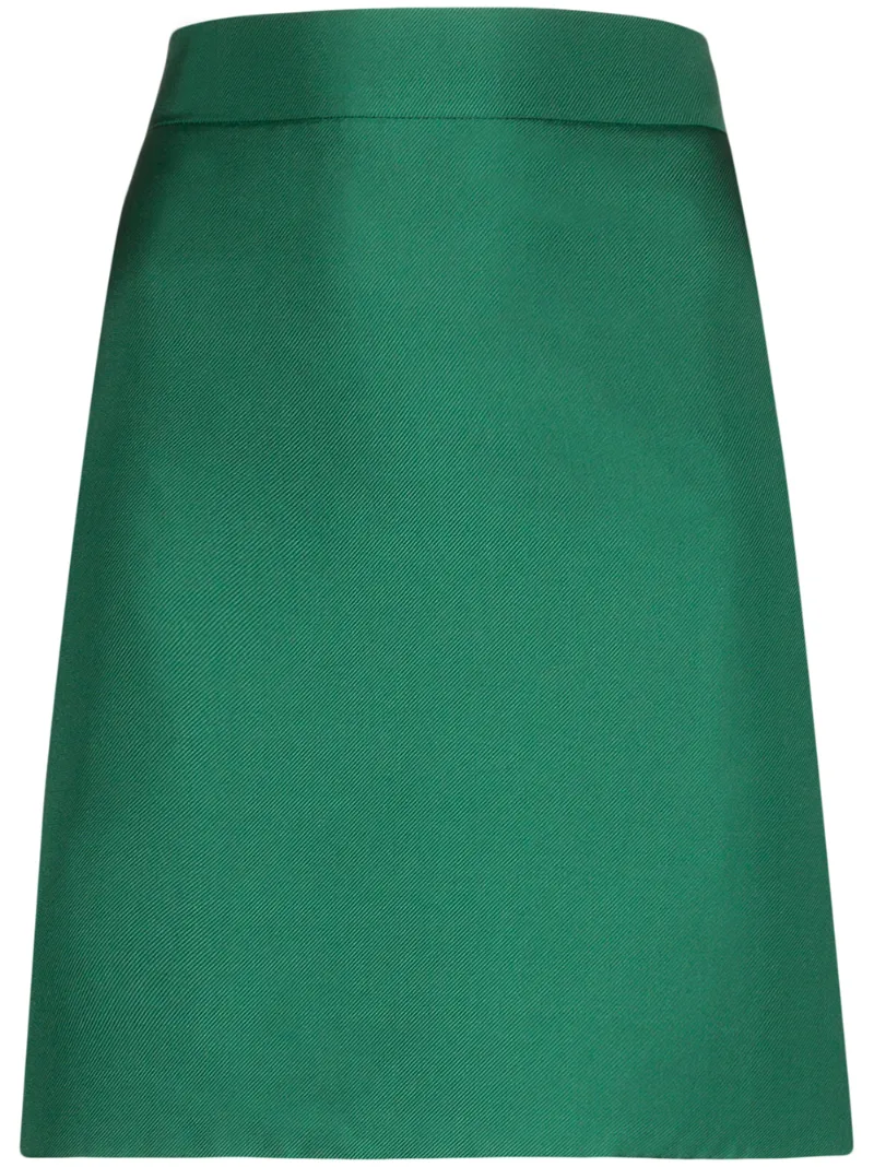 The Vampire's Wife Micro Silk Mini Skirt In Green
